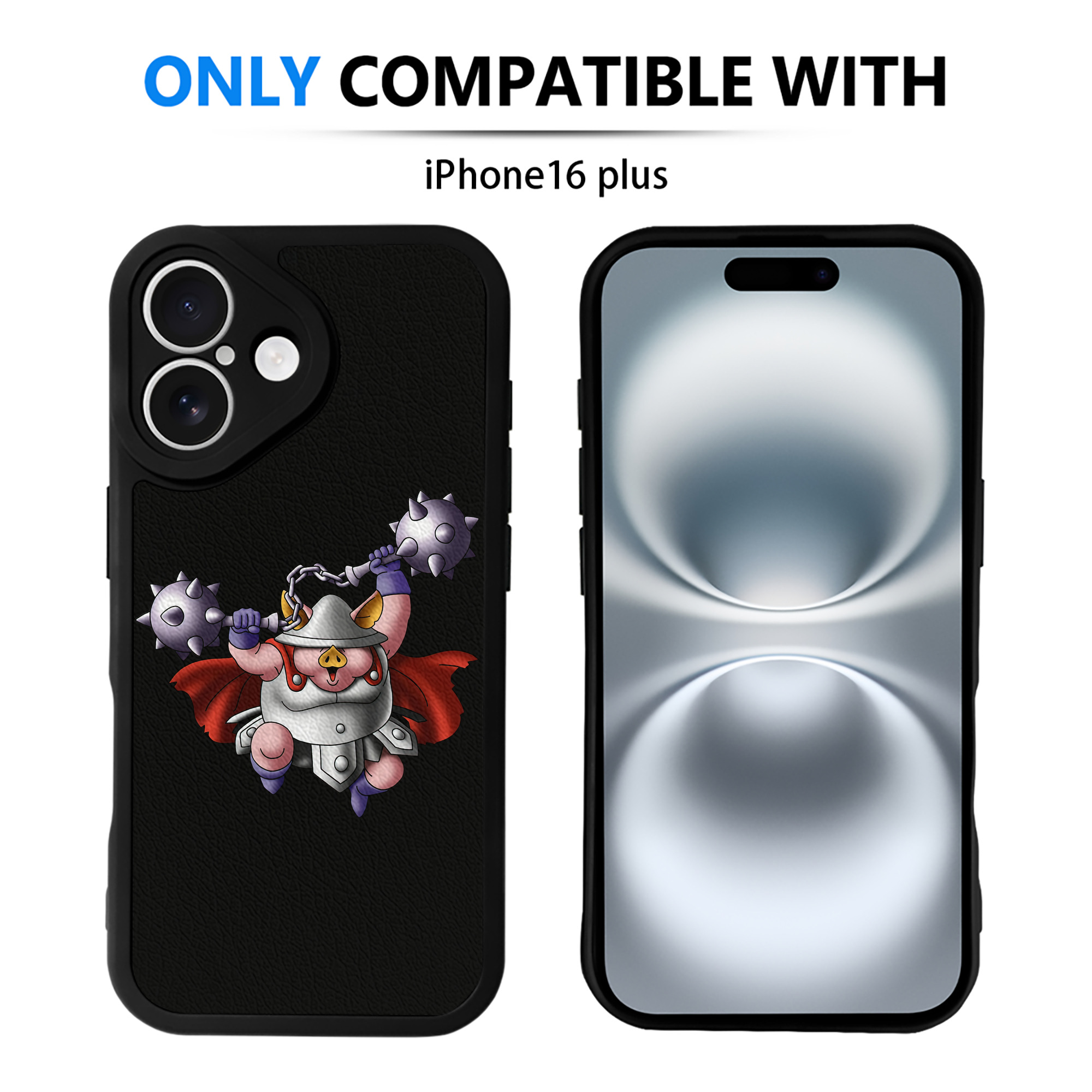 （画像用） ドラゴンクエスト Doragon Kuesuto Dragon Quest 【iPhone 16シリーズ対応】シリコンスマホケース（レザー調） 材質：シリコン